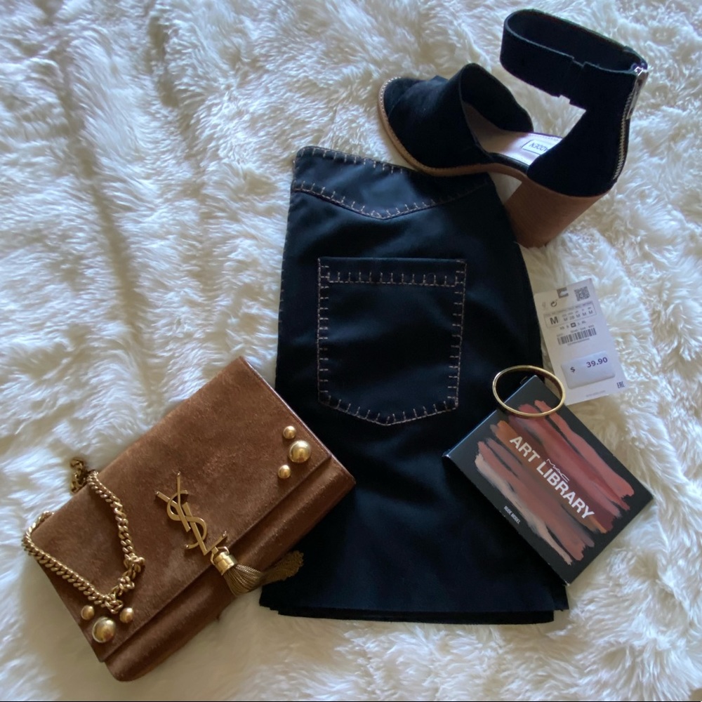 Zara Faux Suede Skirt